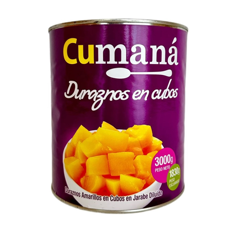 Duraznos En Cubo Cumana X 3 Kg
