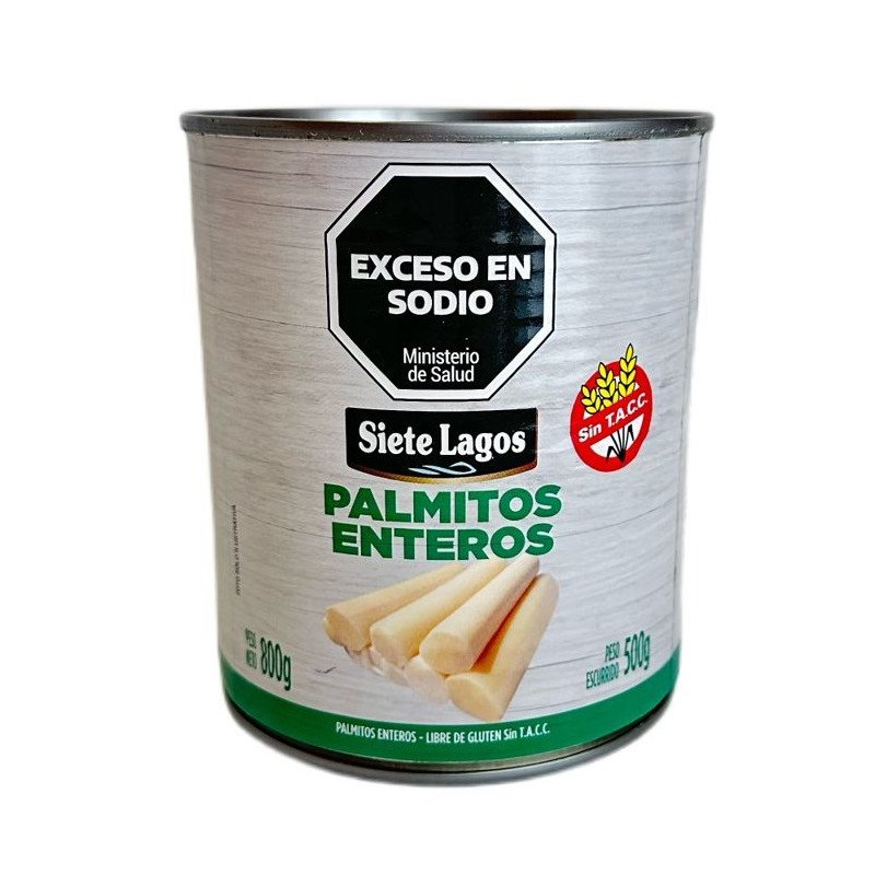 Palmito Siete Lagos Enteros X 800 G