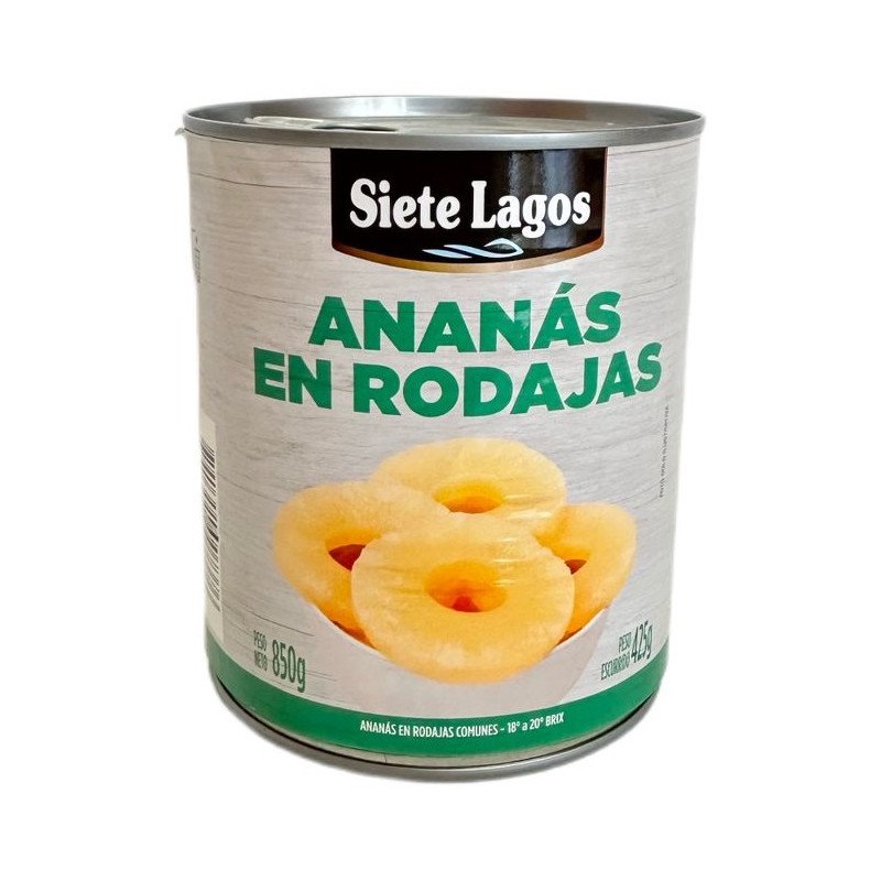 Anana En Rodajas Siete Lagos X 850 G