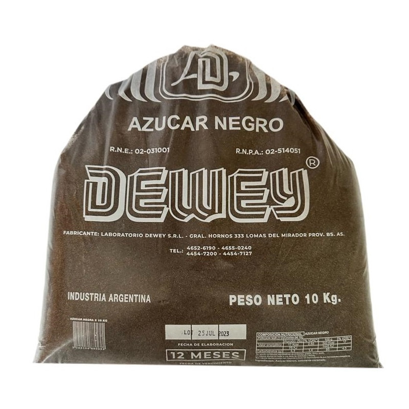 AZUCAR NEGRA DEWEY X 10 KG