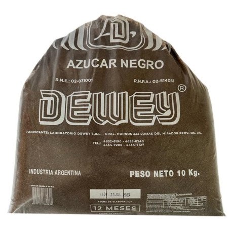 Azucar Negra Dewey X 10 Kg -