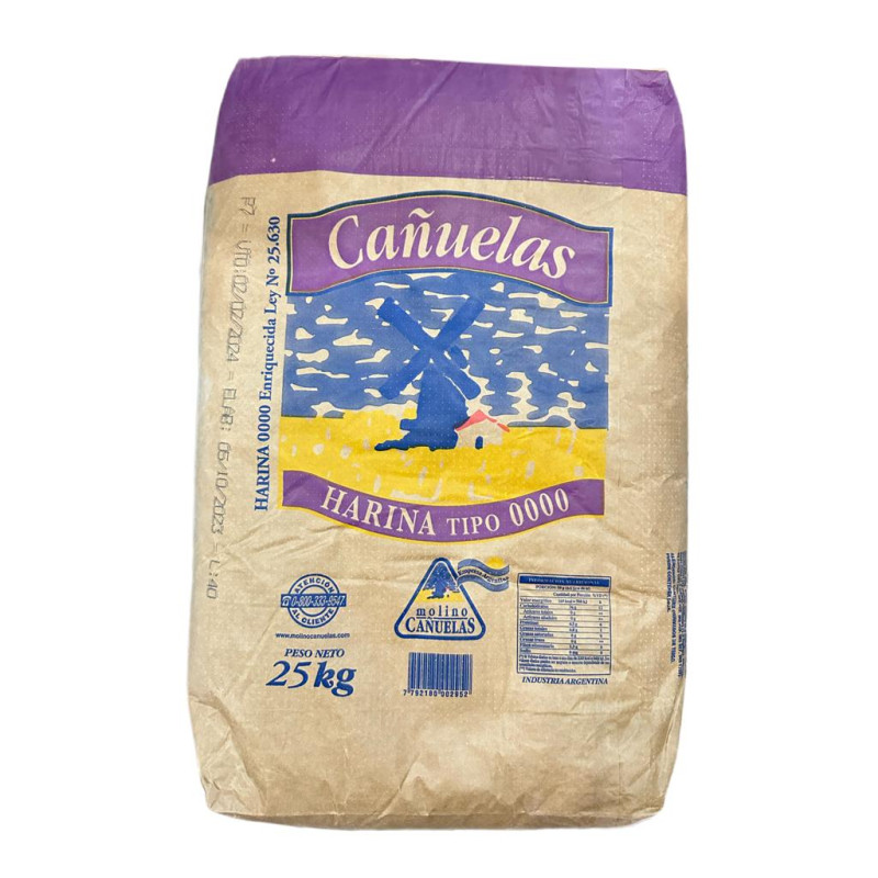 HARINA 0000 CAÑUELAS X 25 KG