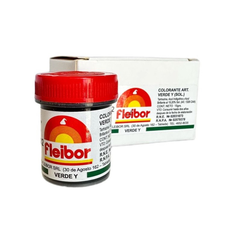 Colorante En Pasta Verde Y Fleibor X 15 G