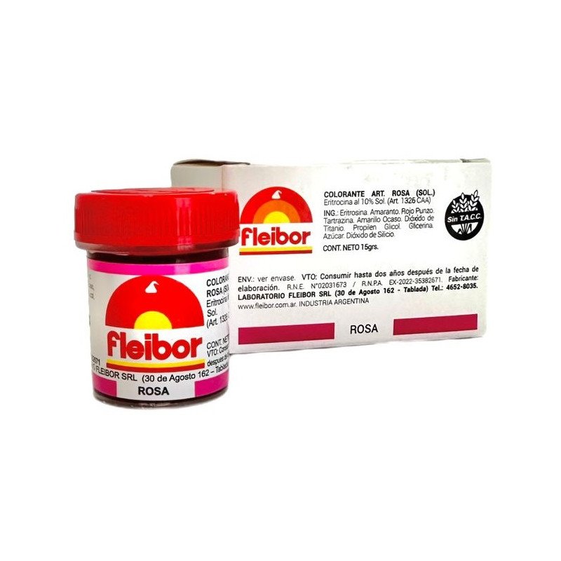 Colorante En Pasta Rosa Fleibor X 15 G