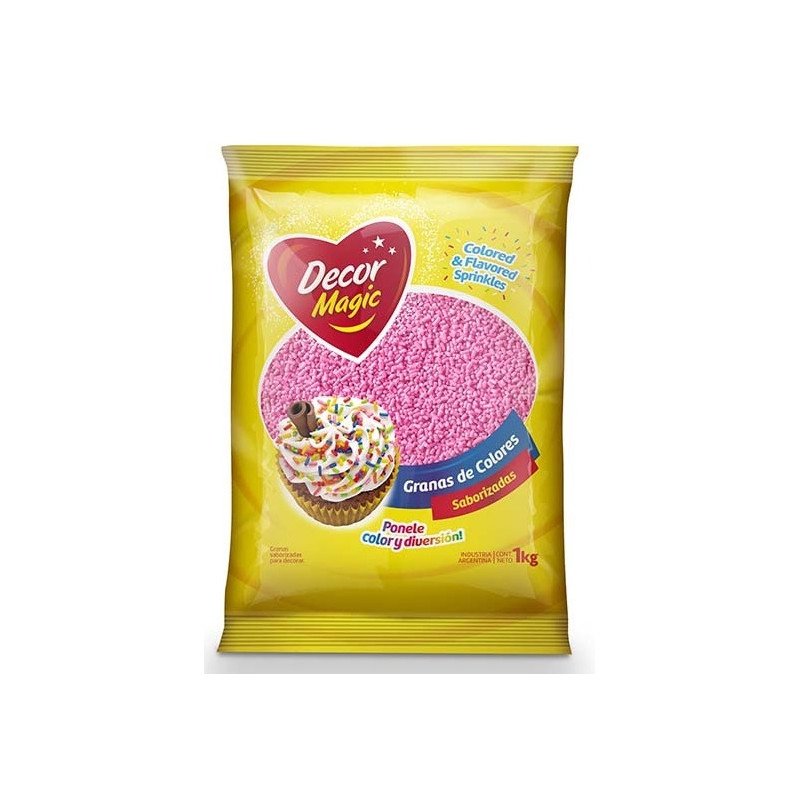 Grana Rosa Pastel Decormagic X Kg