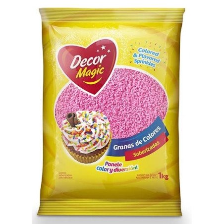 Grana Rosa Pastel Decormagic X Kg