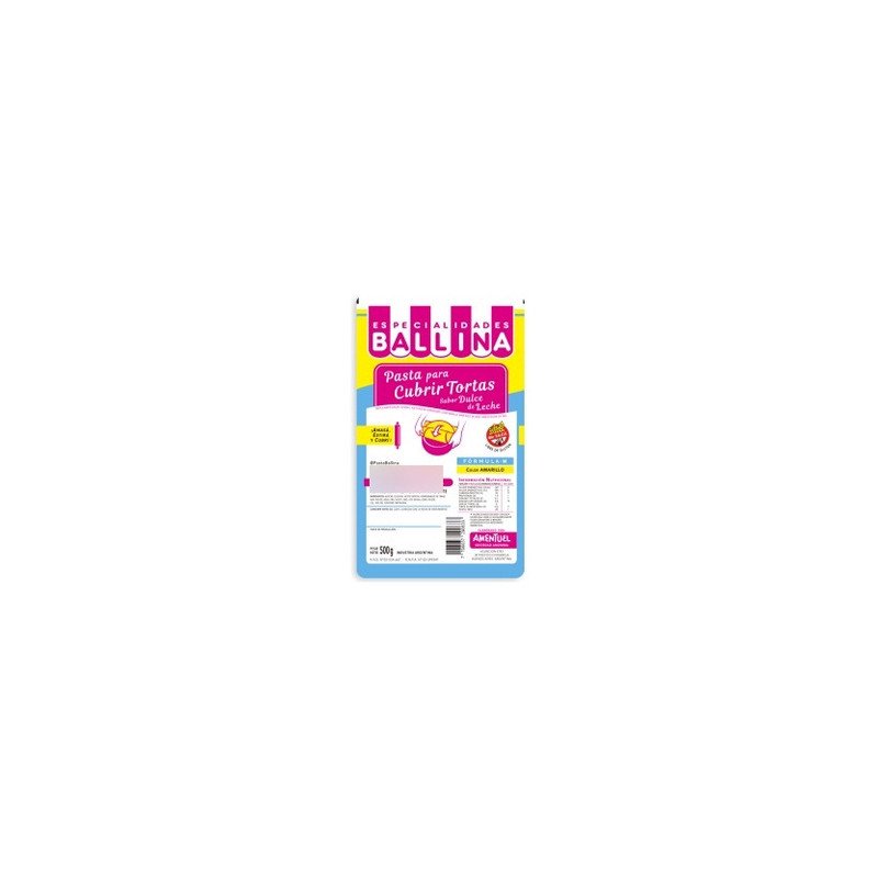 Pasta Cubretorta Amarilla Form H Ballina X 500 G