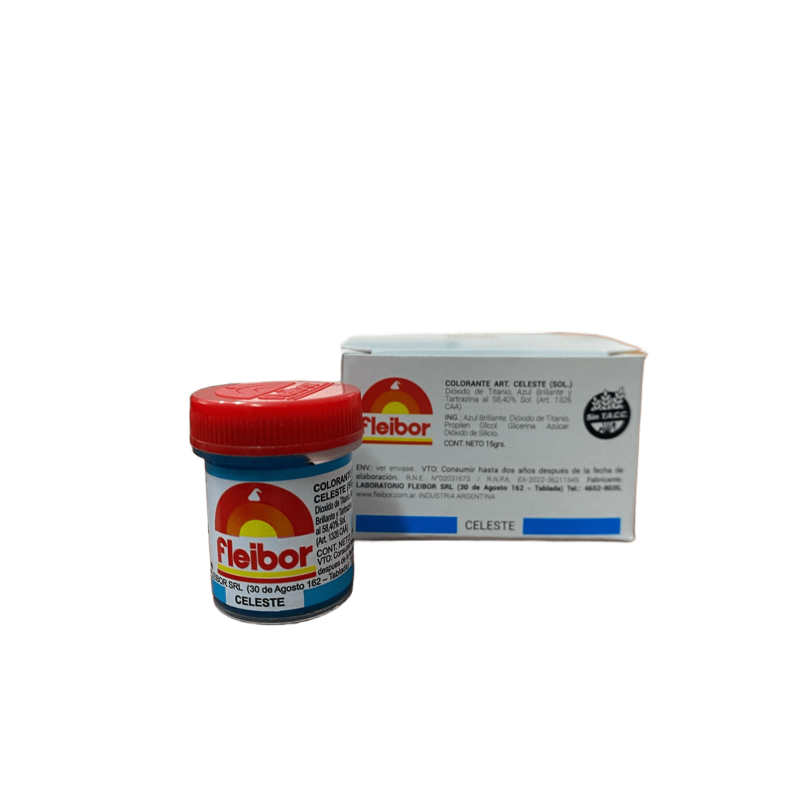 Colorante En Pasta Celeste Fleibor X 15 G