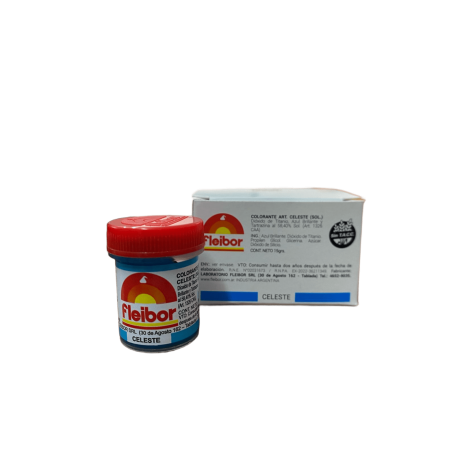 Colorante En Pasta Celeste Fleibor X 15 G