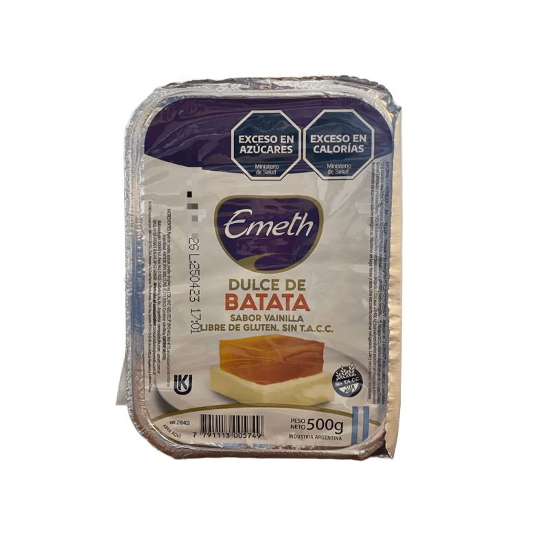 Dulce De Batata Emeth Bandeja X 500 G