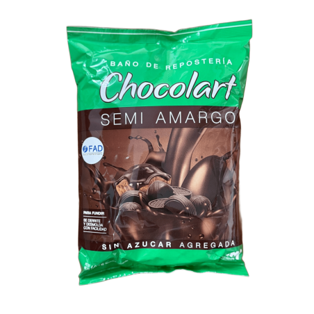 Chocolate Semi Amargo Sin Azucar Chocolart X 500 G