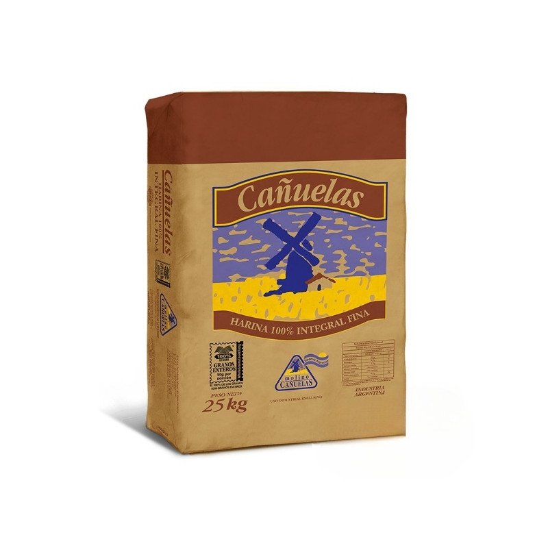 Harina Integral Fina Cañuelas X 25 K