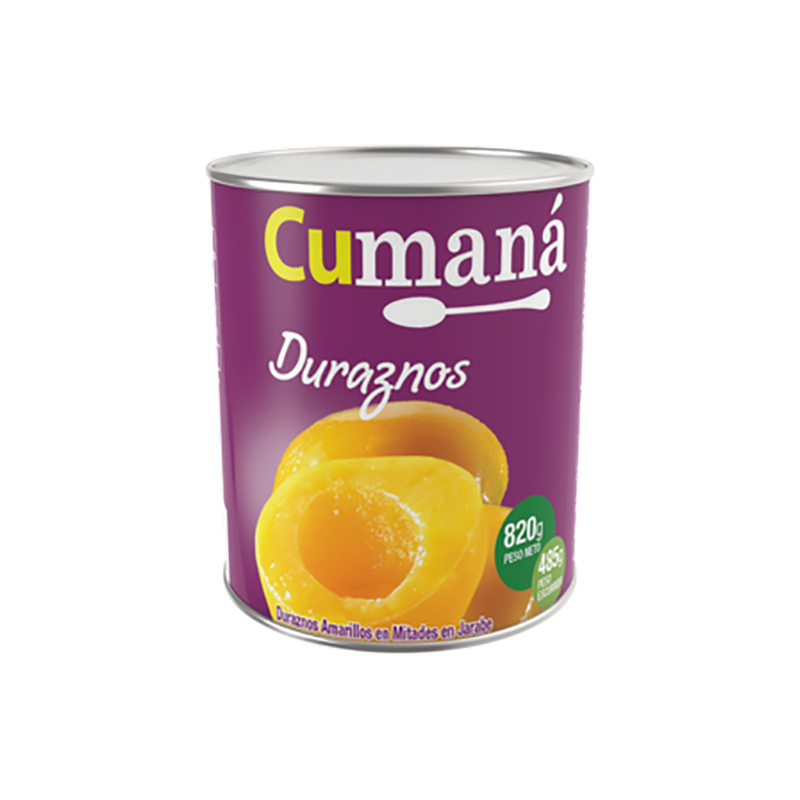 DURAZNOS EN MITADES CUMANA X 820 G