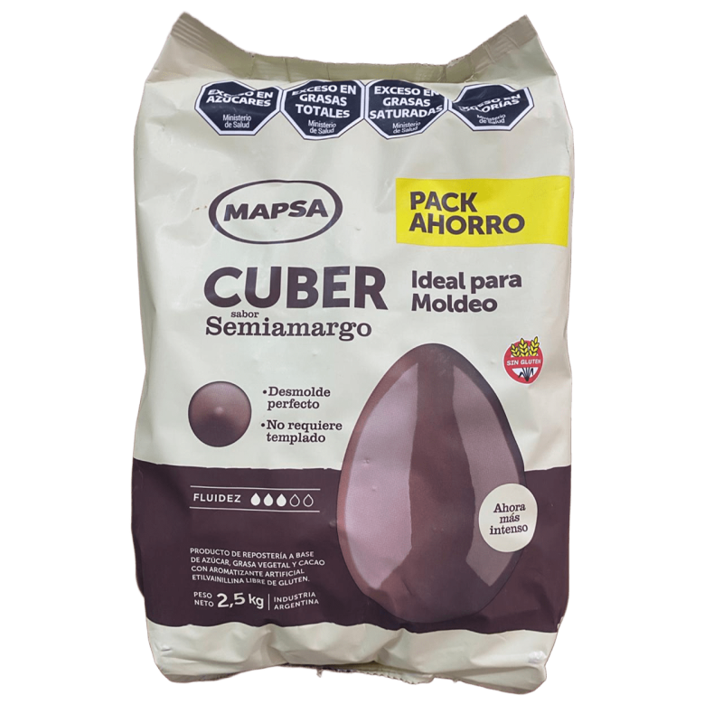 CHOCOLATE MAPSACUBER SEMI X 2,5 K